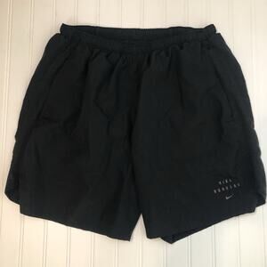 Women’s Black Nike Dri Fit Boxy Running Shorts Drawstring Size Large